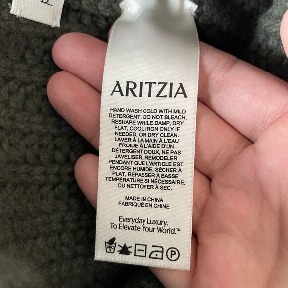 Wilfred Aritzia Gray Wool Blend Winter Knit Hat Cap Beanie One Size - Picture 8 of 9